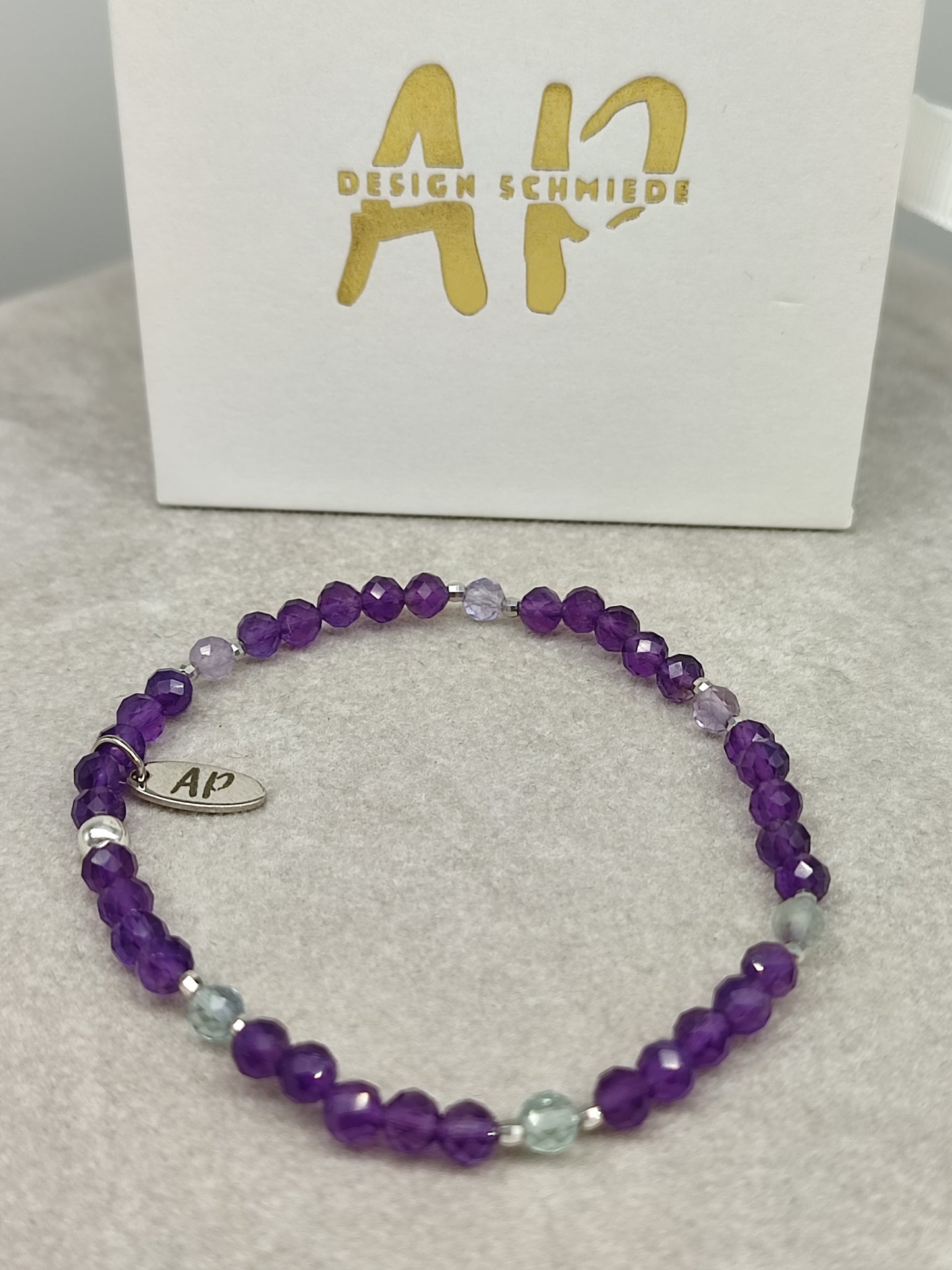 Amethyst/Fluorit Armband