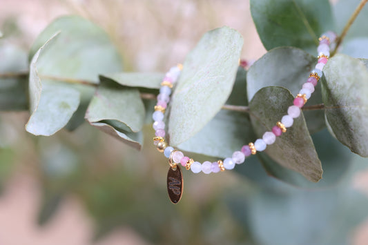 Rosenquarz/Aquamarin/ Turmalin Armband (Gelassenheit)