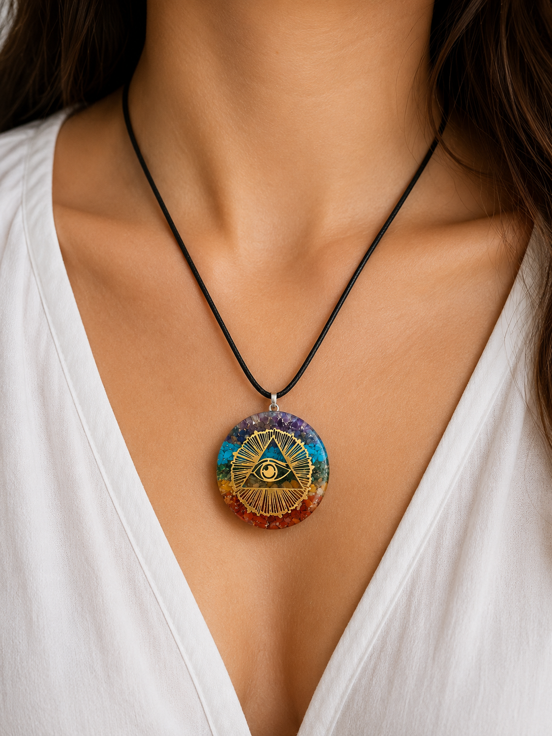 Orgonit Chakra-Anhänger "Auge der Vorsehung"