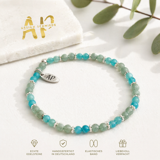 Armband aus Aventurin& Amazonit