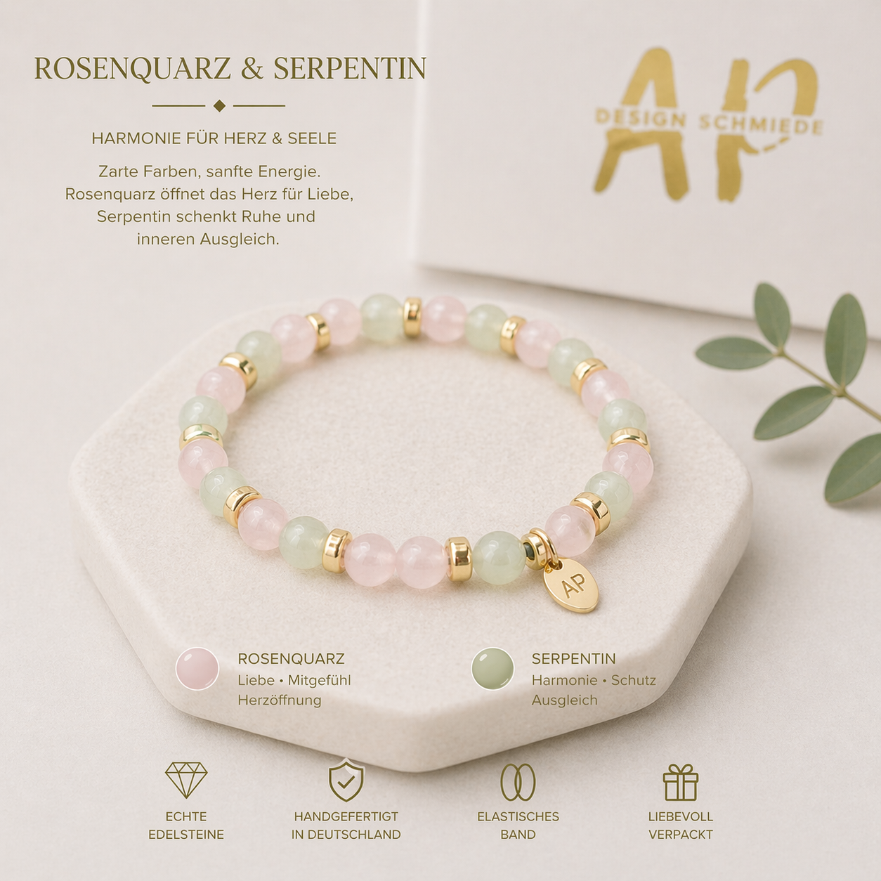 Serpentin& Rosenquarz