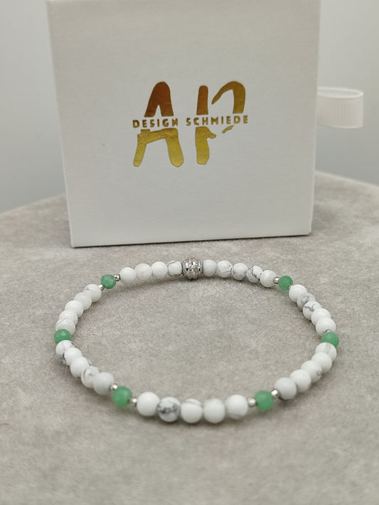Magnesit/ Chrysopras Armband