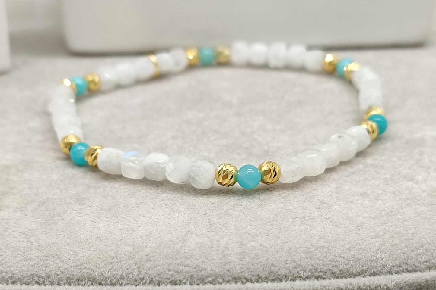 Mondstein Amazonit  Armband
