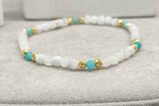 Mondstein Amazonit  Armband
