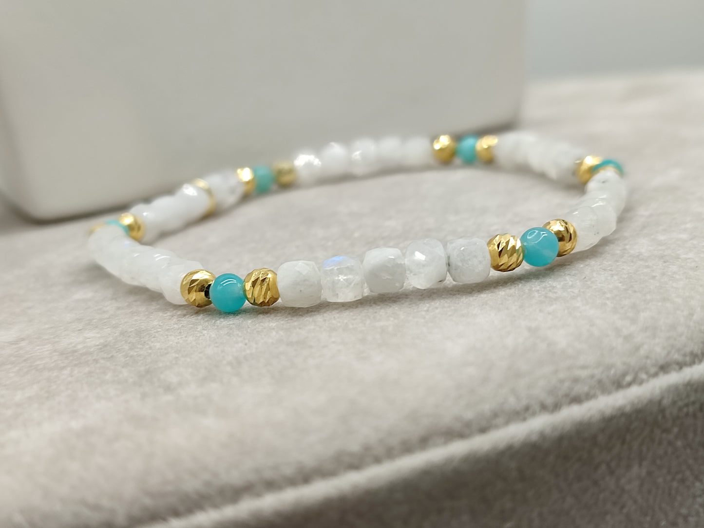 Mondstein Amazonit  Armband