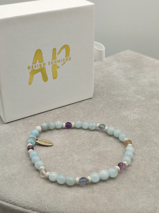 Aquamarin/ Fluorit Armband