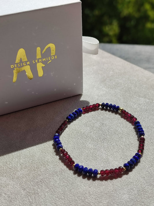 Armband Lapislazuli/ Granat