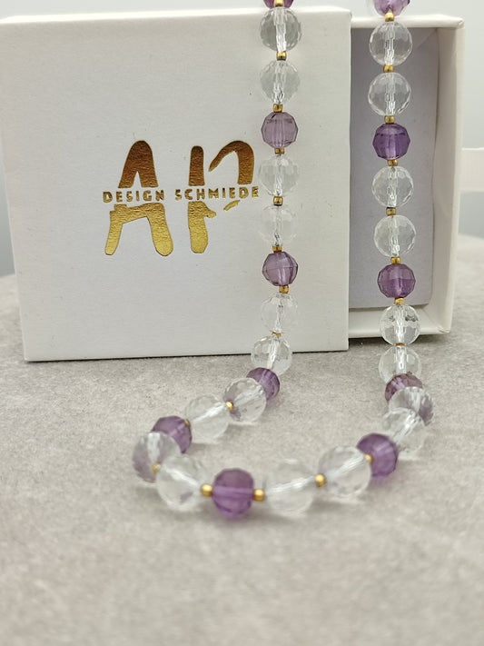 Bergkristall/ Amethyst Kette