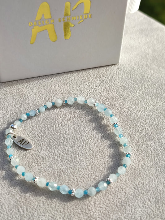 Apatit/ Aquamarin Armband (Motivation)