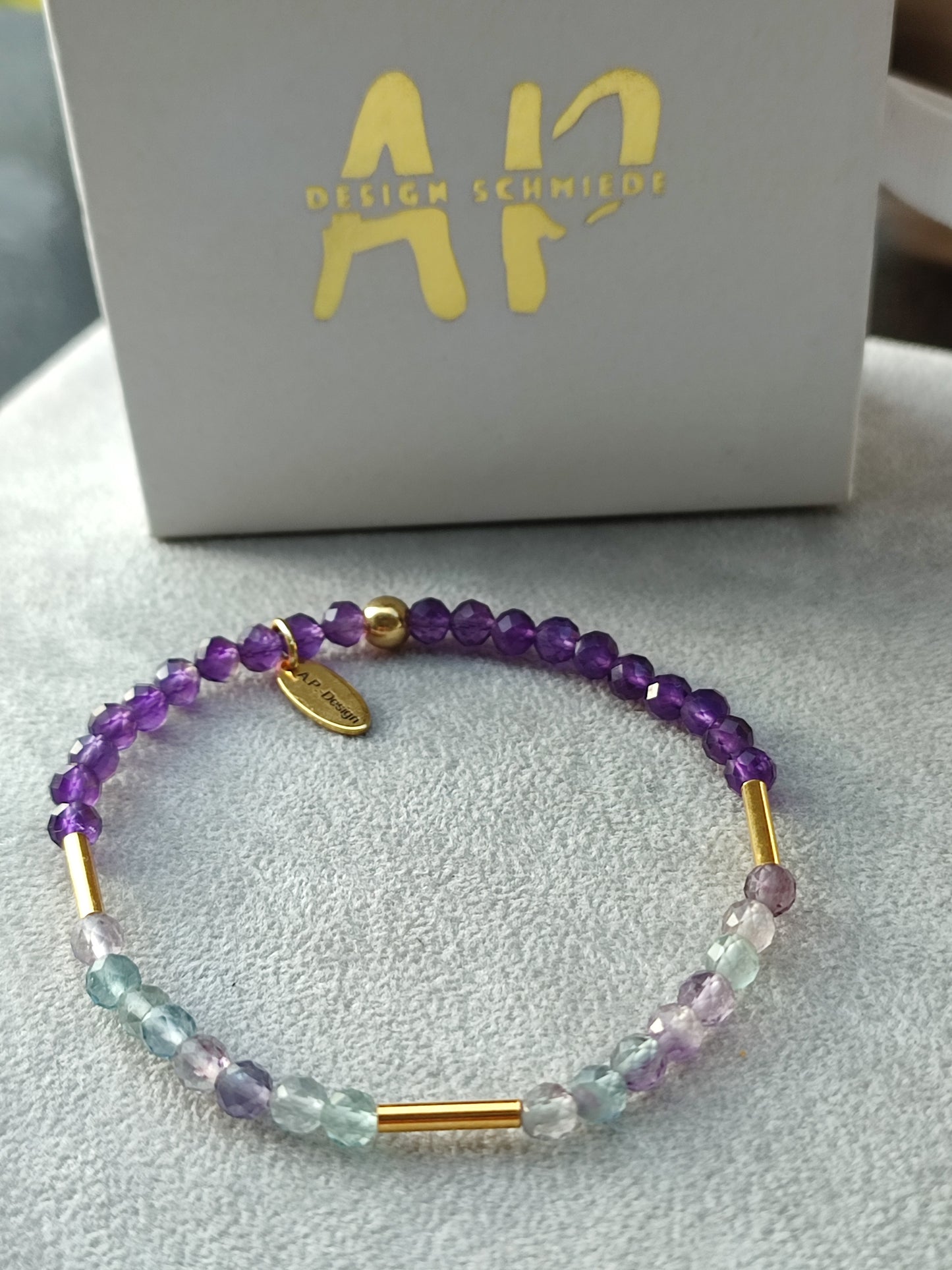 Amethyst/ Fluorit Armband