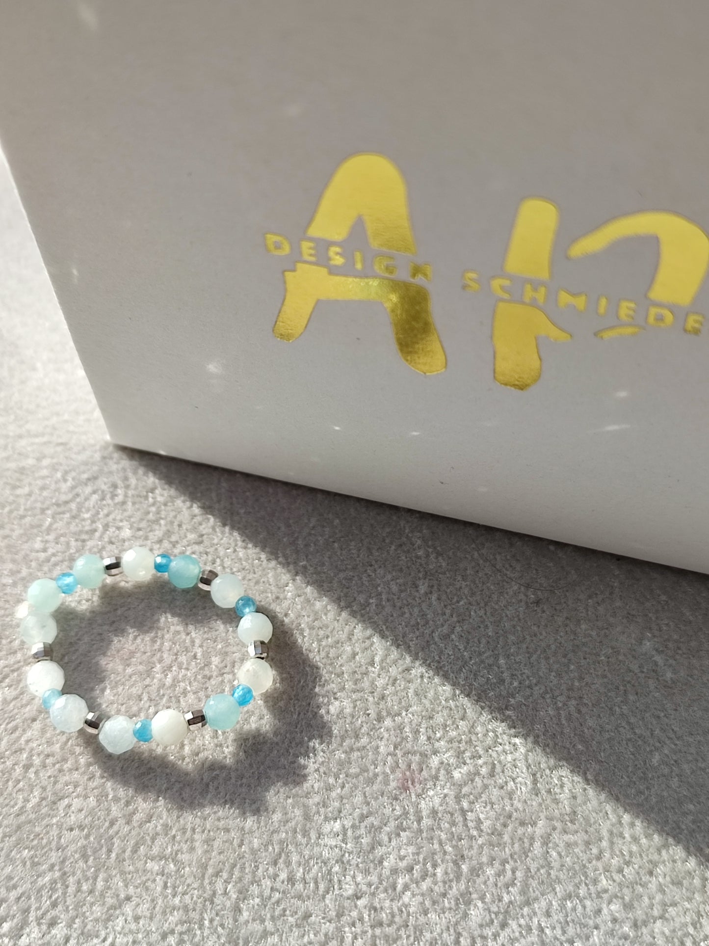 Amazonit/ Apatit - Ring