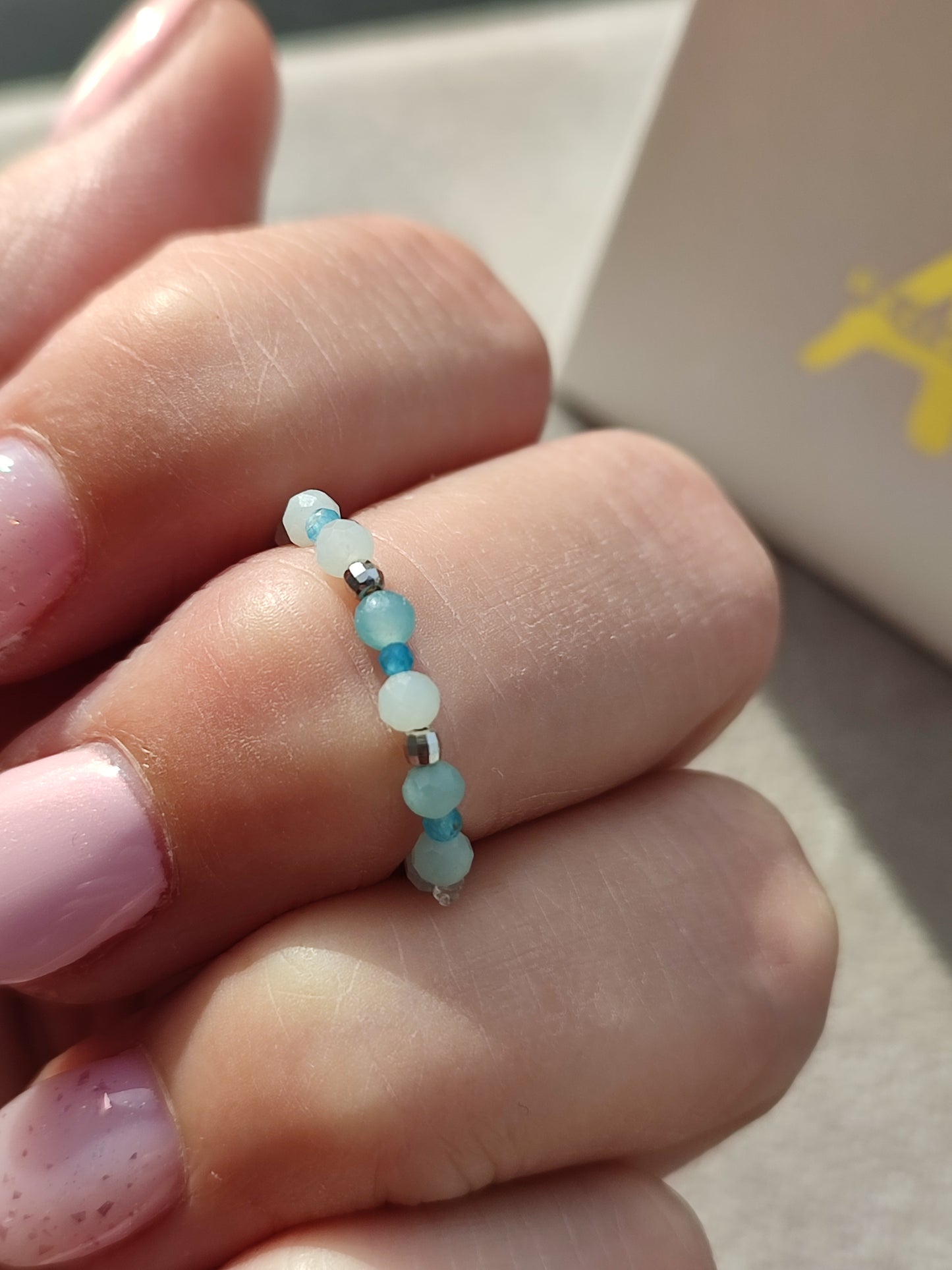 Amazonit/ Apatit - Ring